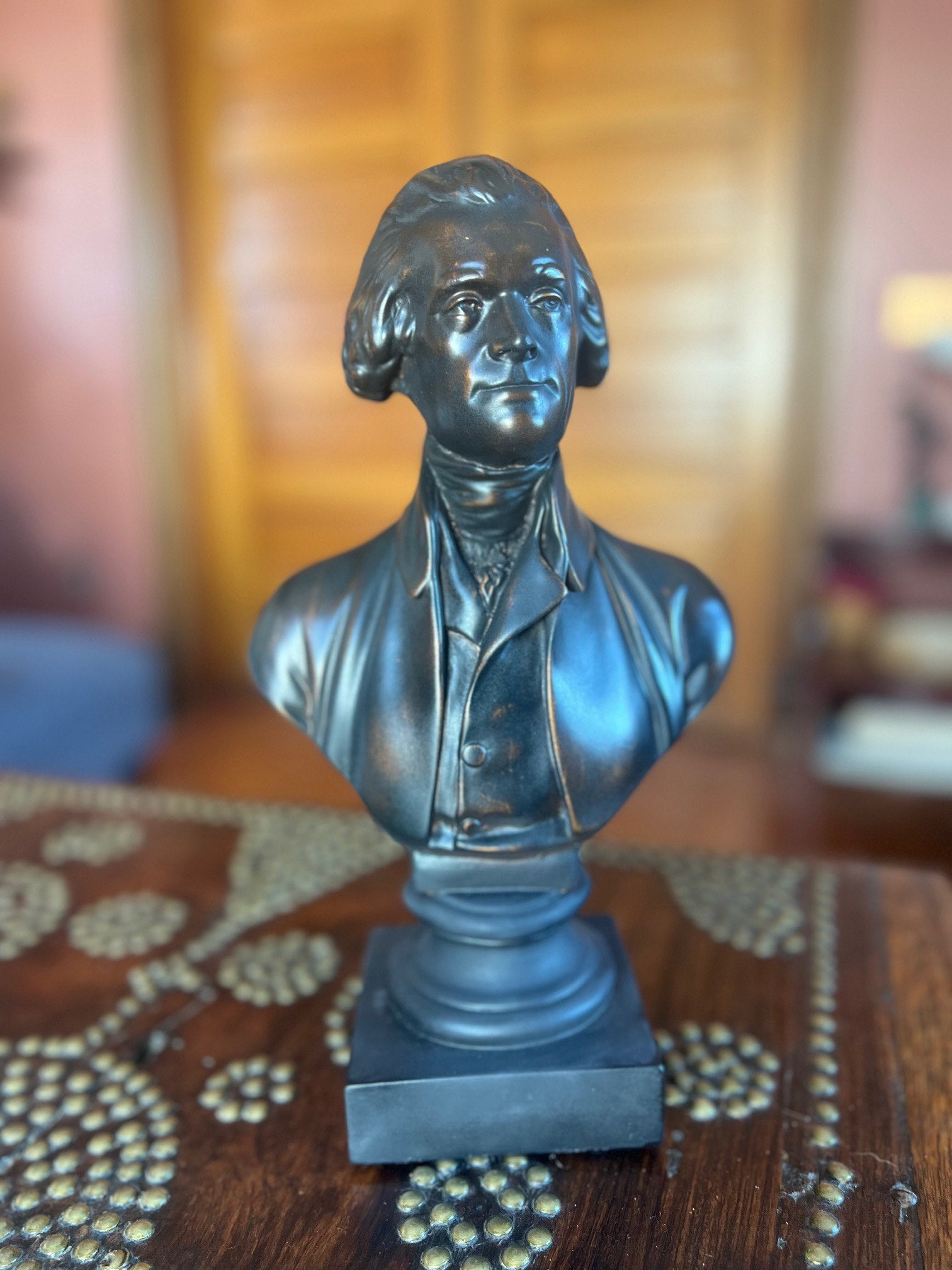 Thomas Jefferson bust based on original sculpture by Jean-Antoine Houdon