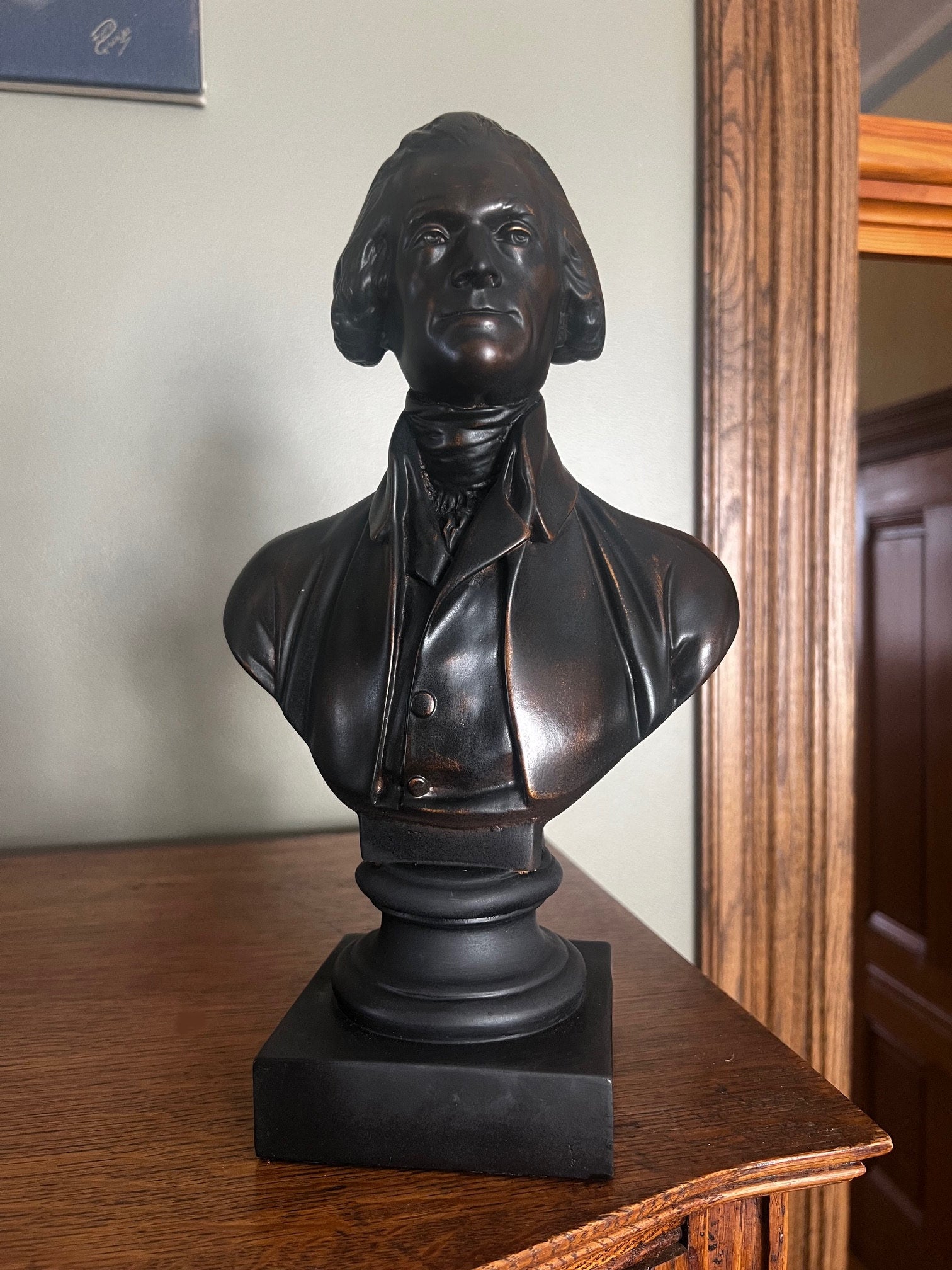 Thomas Jefferson historical bust sculpture for office or library