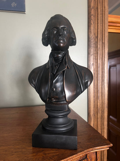 Thomas Jefferson historical bust sculpture for office or library
