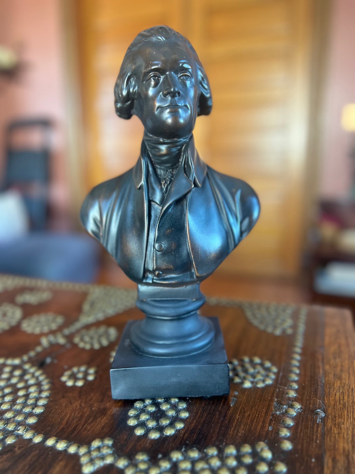 Founding Father Thomas Jefferson sculptural bust by Houdon Museum Replica