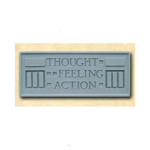 Frank Lloyd Wright Thought Feeling Action Plaque by Statue.com
