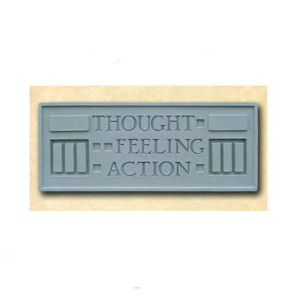 Frank Lloyd Wright Thought Feeling Action Plaque by Statue.com