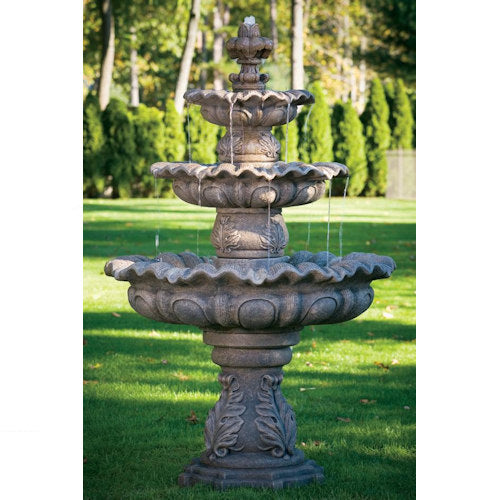 Three Tier Scallop Fountain 86" High