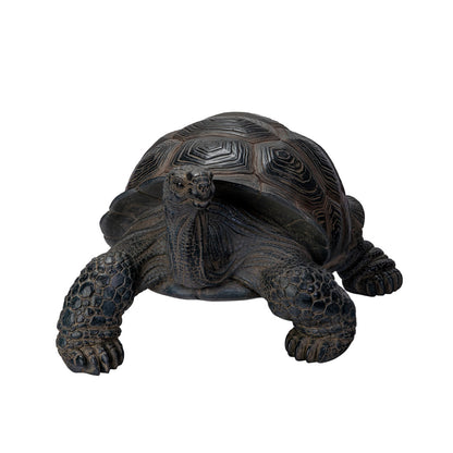 Tortoise turtle garden sculpture with realistic shell detail