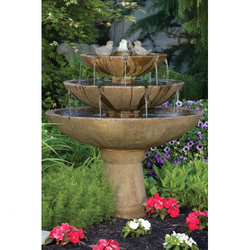 Tranquility Spill Fountain With Birds Three Tiered
