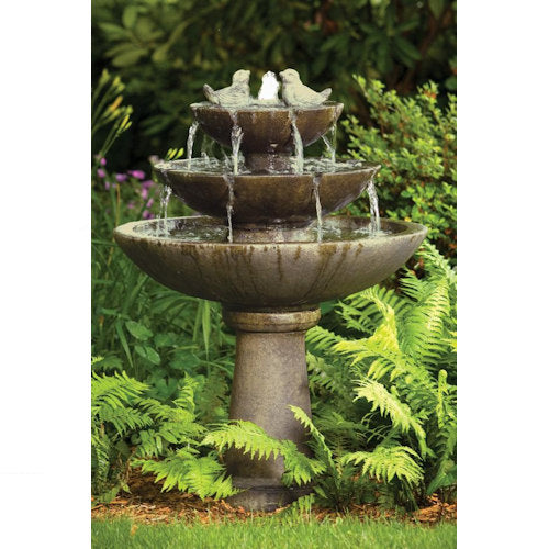 Tranquility Spill Garden Fountain With Birds Tiered
