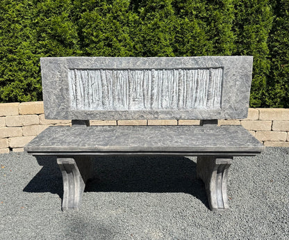 Grand Birch Bench for seating cast stone durable made in America