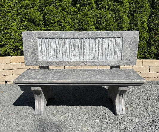 Grand Birch Bench for seating cast stone durable made in America
