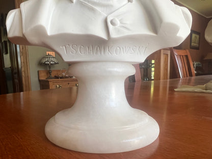 The name inscribed on the base, Tschaikowski reflects a traditional European specifically German