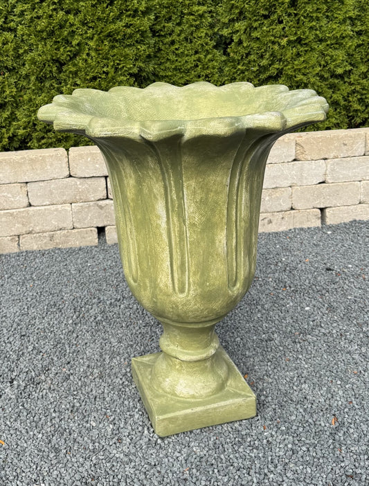 Classic Tulip Blossom Garden Urn 27 inch High Chatsworth Planter by Henri Studios