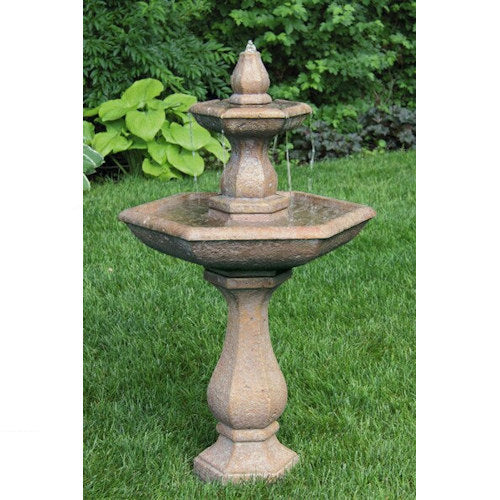 Two Tier Boca Hexagon Garden Fountain