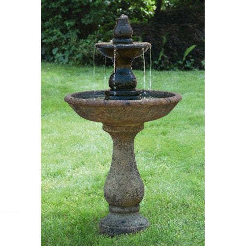 Two Tier Boca Round Garden Fountain