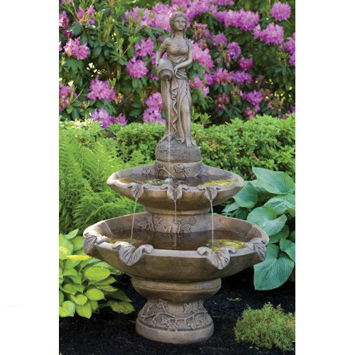 Two Tier Girl Holding Jug Fountain