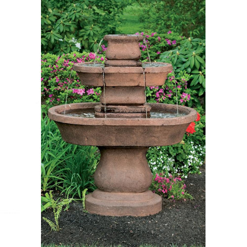 Two Tier Oval Assis Fountain 48.75" H