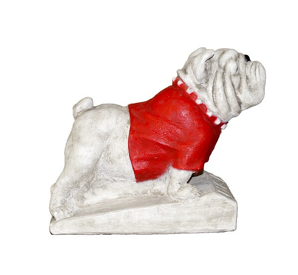 UGA Bulldog college mascot cast stone statue side view of sculpture