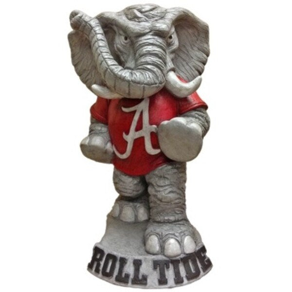 Alabama "Big Al" College Mascot | Team Colors Garden Cement Sculpture Roll Tide on base of statue
