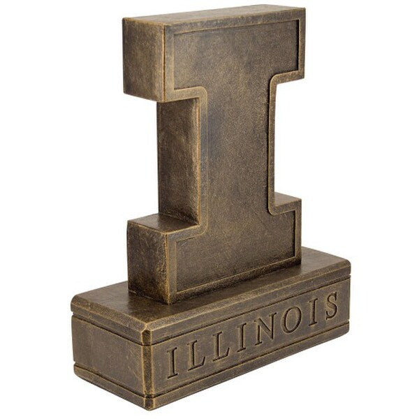 Illinois "Block I Logo" College Mascot | Choose a Color University of Illinois Block I Logo Statue With Color Choice