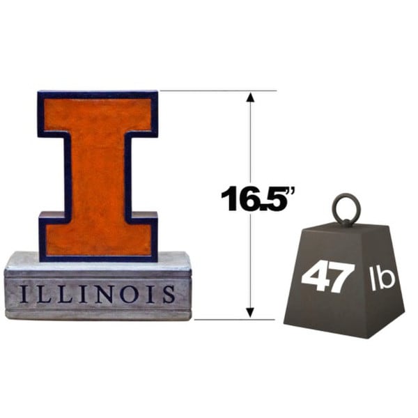 University of Illinois Fighting Illini Logo Sculpture shows weight