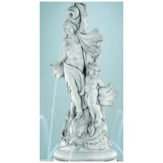Venus With Dolphin Water Feature Statue Spouting Decor