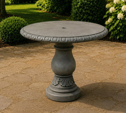 Verona patio table with umbrella hole and color choice cement outdoor patio 