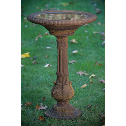 Victorian Fern Leaf Bird Bath 34" High