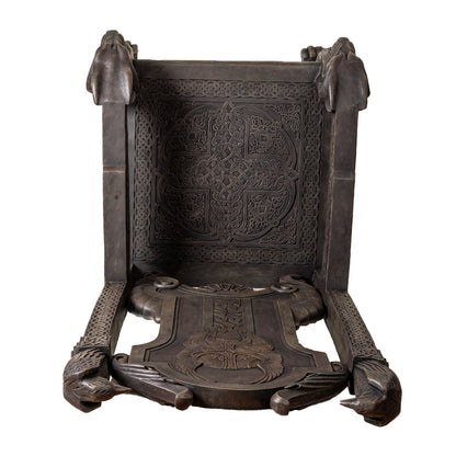 Top View of Viking Chair Norse warrior throne sculptural seating