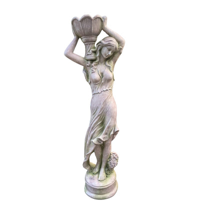 Villa Elegance Maiden Planter Statues Garden Sculpture with urns on shoulders