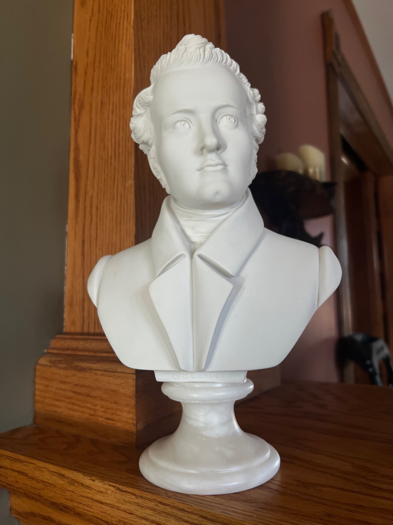 Italian alabaster Bellini portrait bust from Egregia Workshop