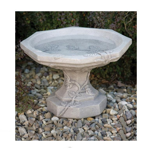 Vine Bird Bath Petit Birdbath Cement 11" H