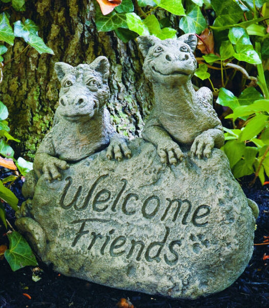Welcome Friends Dragons Garden Statue