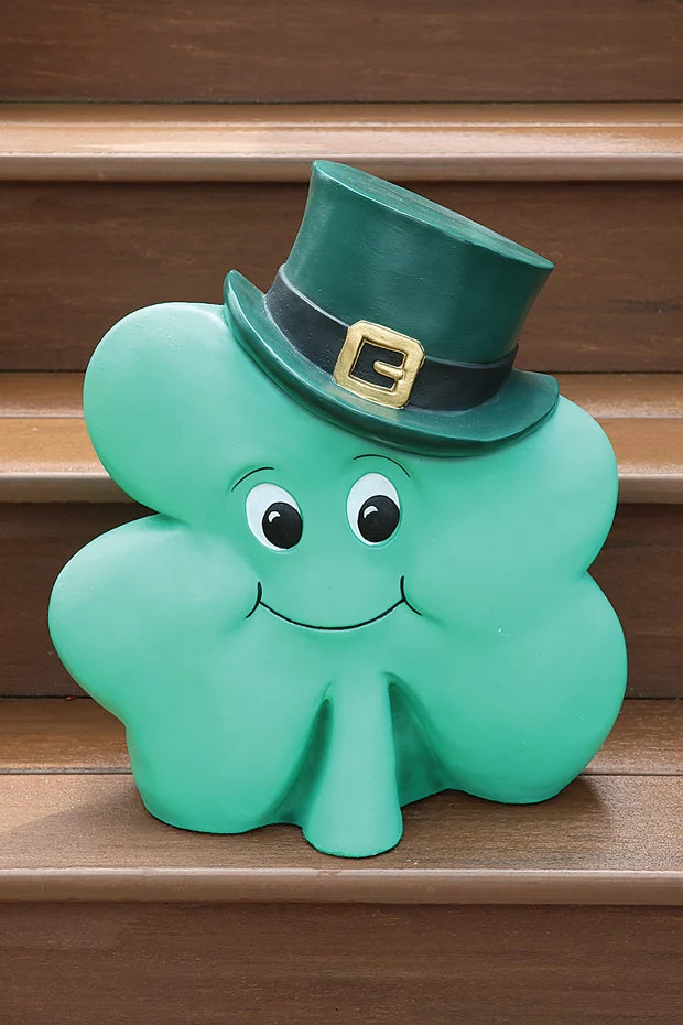 Whimsical St Patrick's Day outdoor garden sculpture