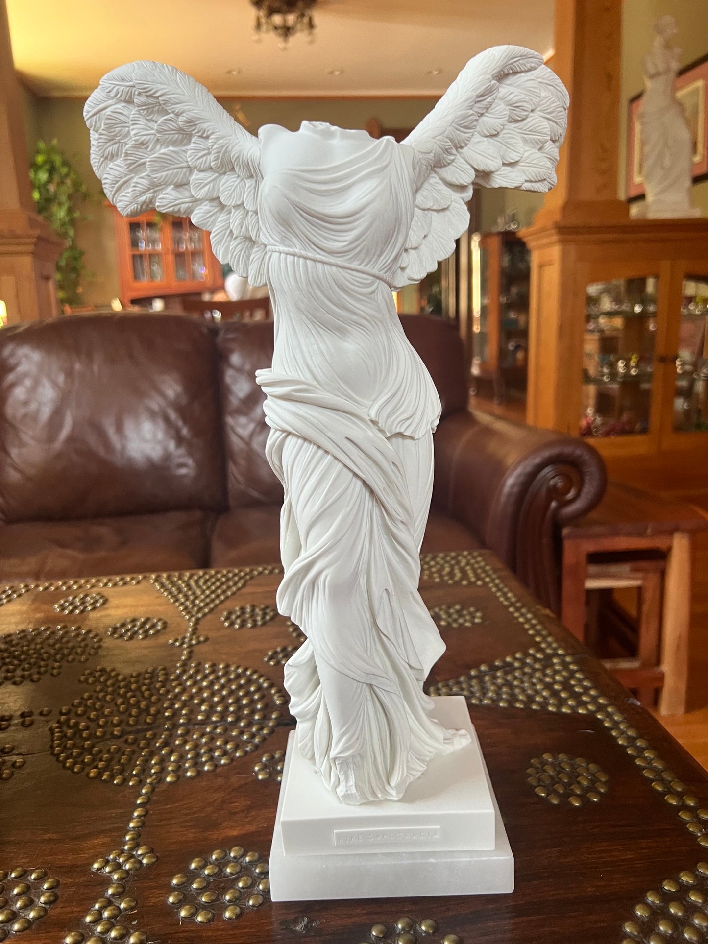 A Giannelli signed Nike of Samothrace reproduction sculpture large scale statue