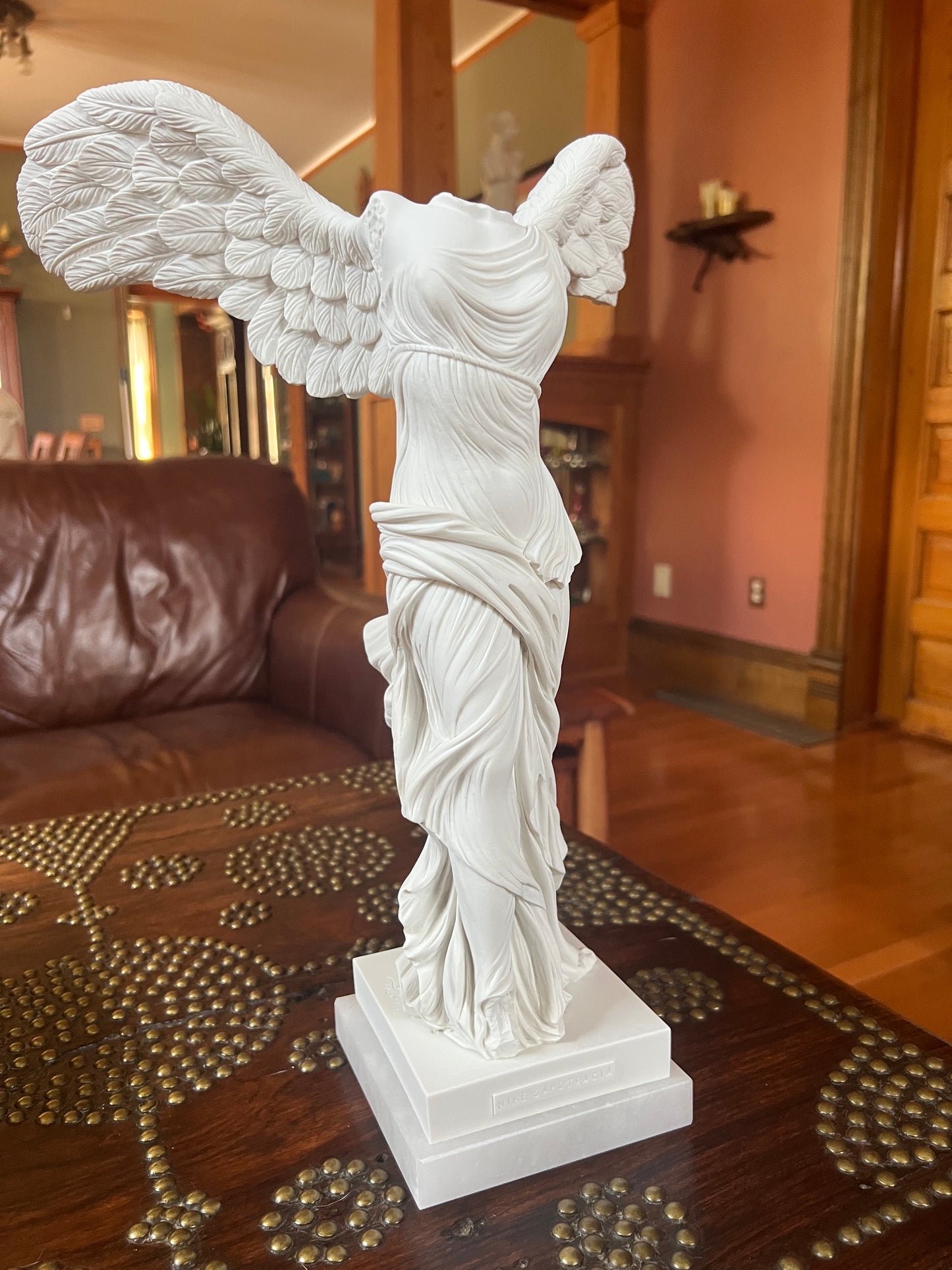Winged Victory Nike Statue by A. Giannelli  Museum Replica Alabaster