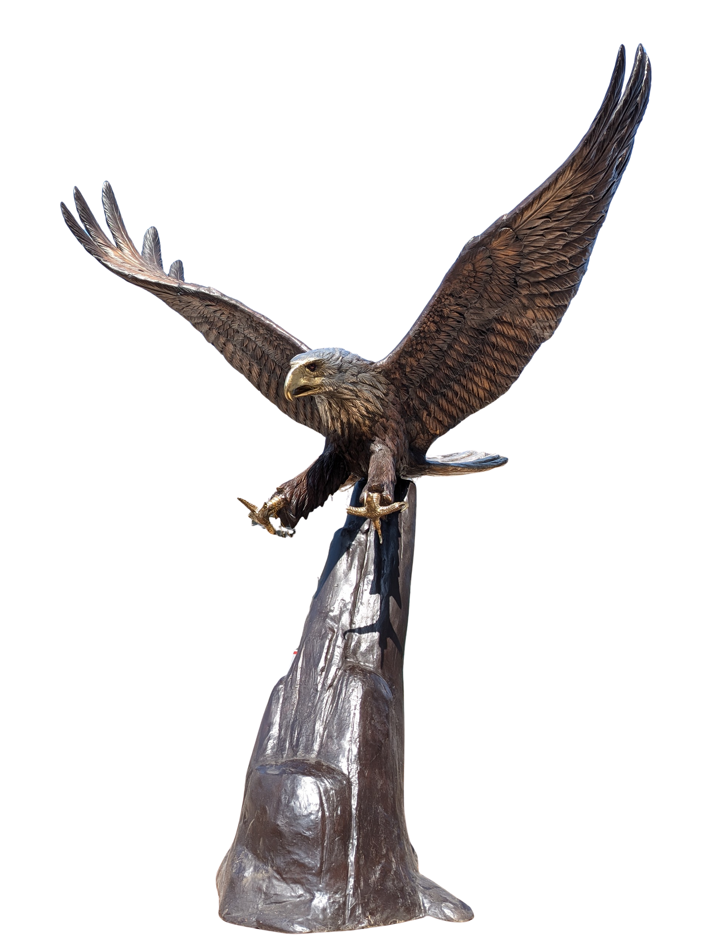 Wings of Freedom bronze eagle sculpture 81 inches high