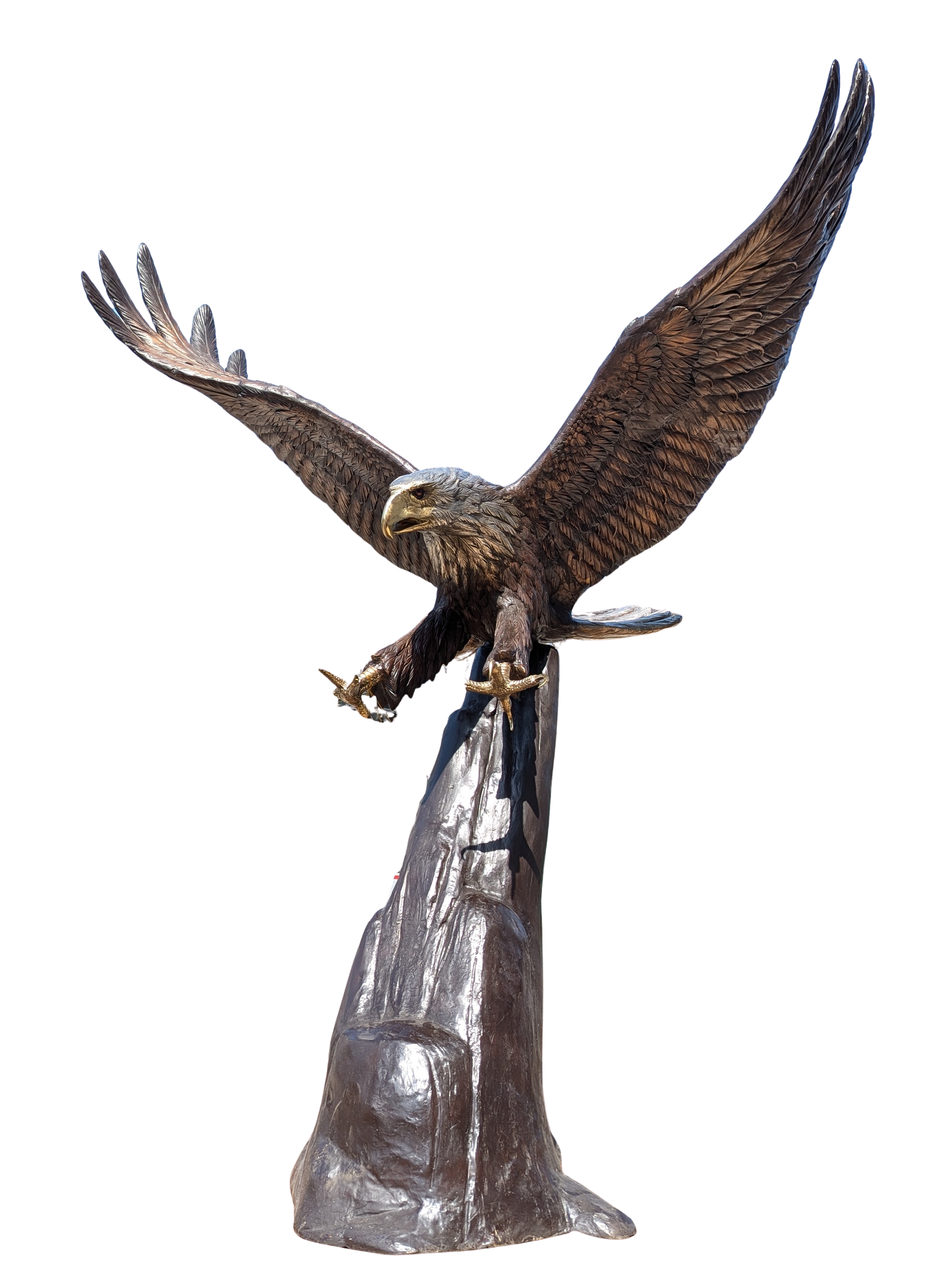 Wings of Freedom bronze eagle sculpture 81 inches high