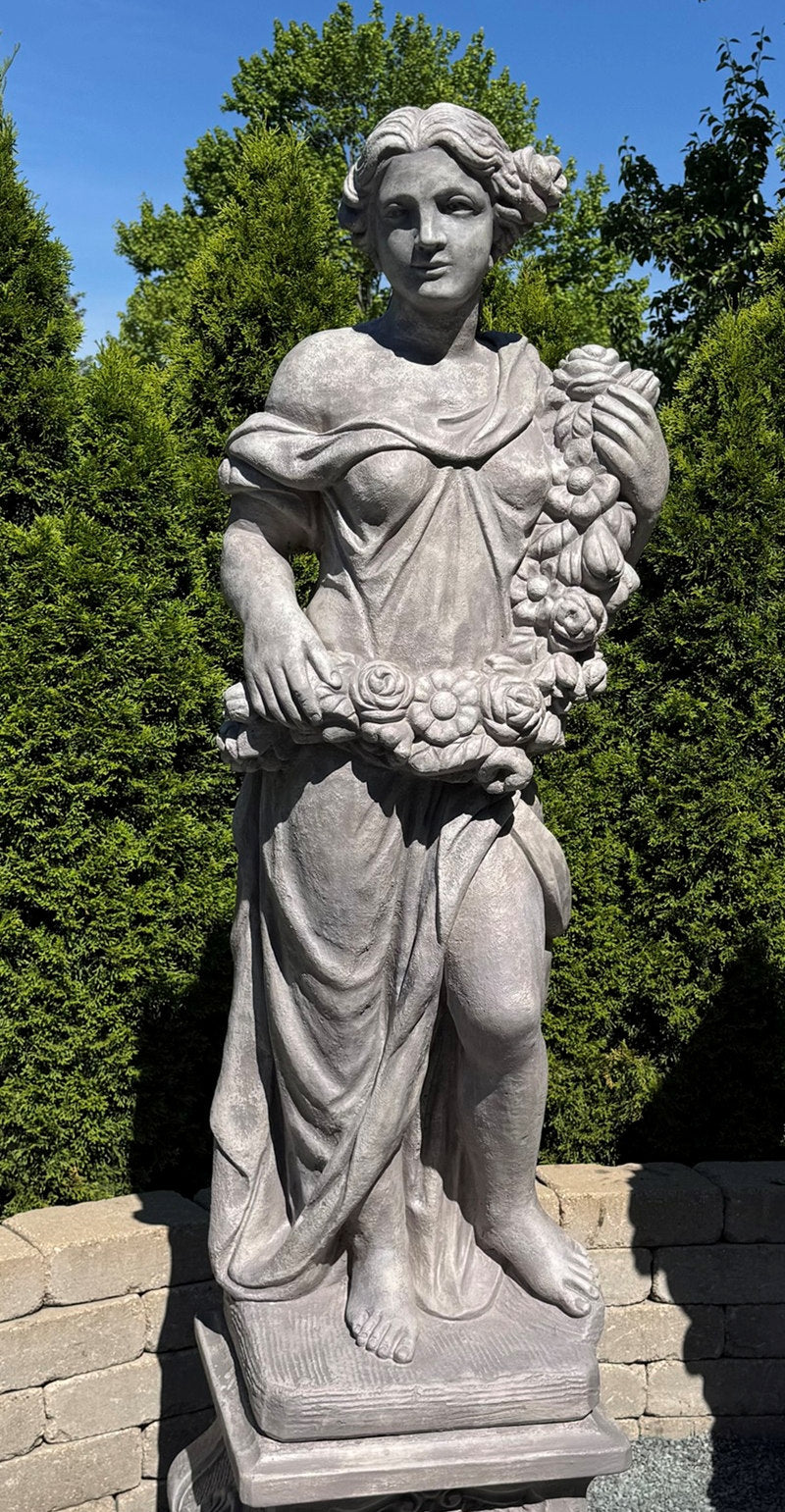 Life-Size Four Seasons Spring Goddess cast stone sculpture