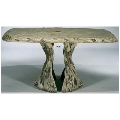 Woodland Table in Cast Stone Blends Nature Seating Cement statuary