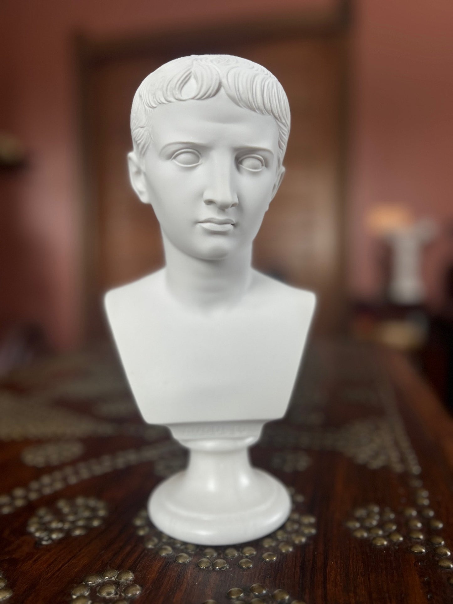 This sculpture depict a youthful version of Augustus Caesar also known as Gaius Octavius