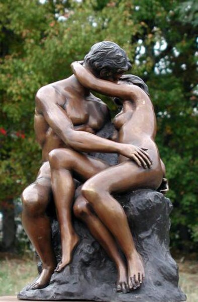 The Kiss By Rodin Bronze Sculpture Large Scale Replica Outdoor Garden