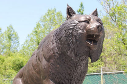 Large scale Garden Bob Cat Bronze Sculpture High End Quality Statue