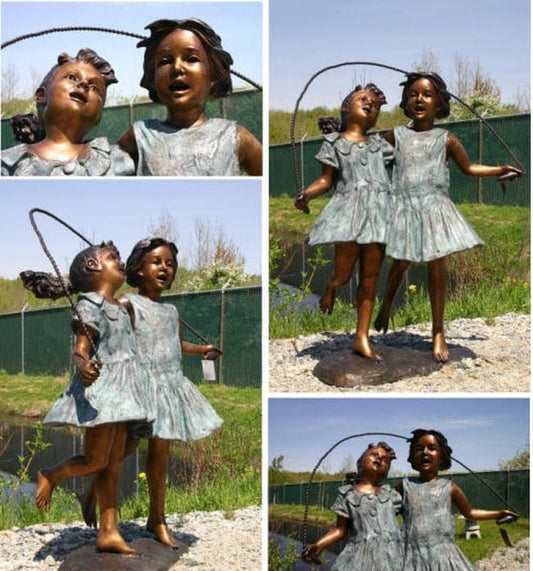 Two Girls Jumping Rope memories of carefree days and timeless friendships