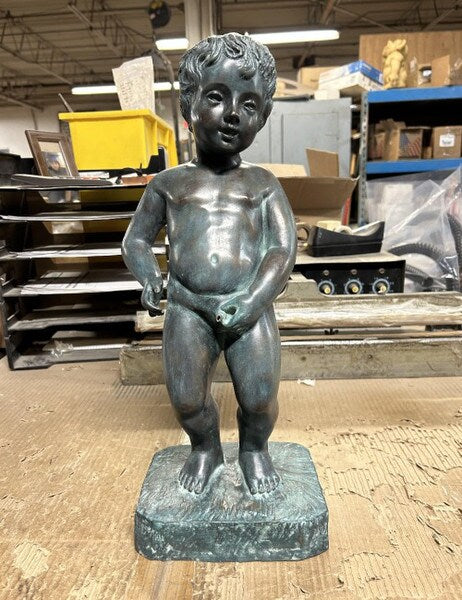 Belgium Boy Of Brussels Statue Piped for Water Feature Fountain Famous