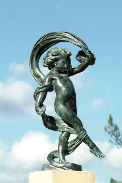 Dancing Girl of the Wind Bronze Garden Statue Elegant Statuary Art