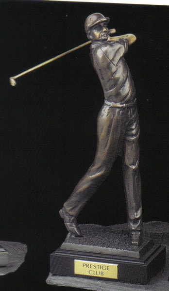 Golfer in Swing Award or Trophy Sculpture Gift in Swing