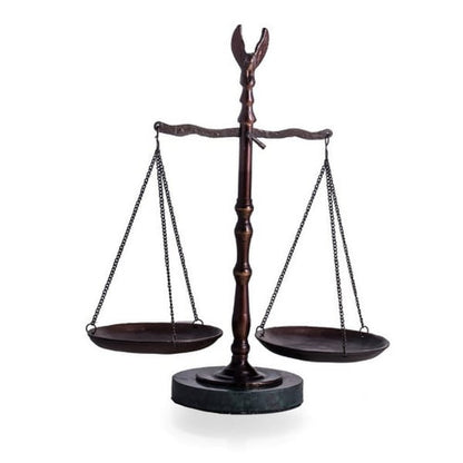 Bronze Finished Scale with Eagle Finial on Green Marble Base Gift