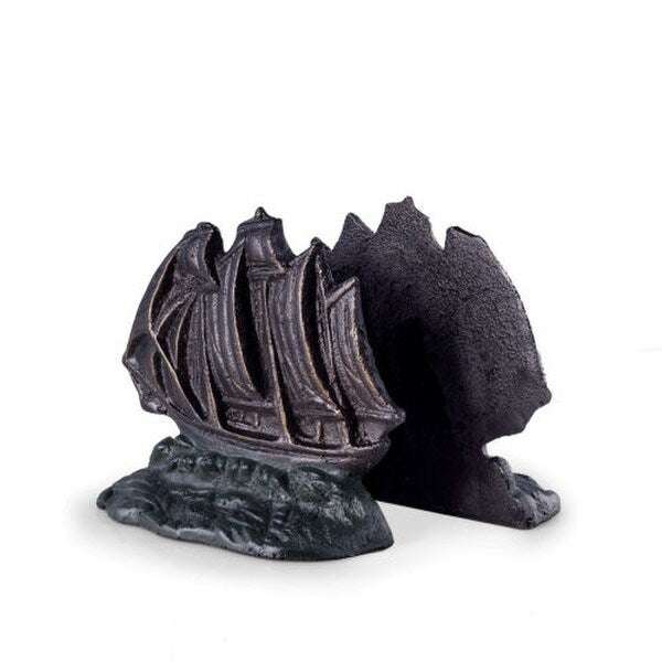 Sailboat Sculptural Bookends Pair Pirate Ocean Artwork Decorative