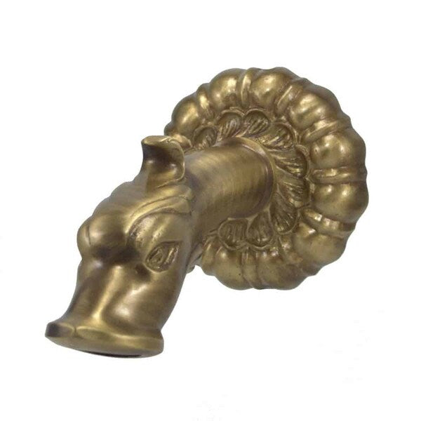 Genoa Spouts Dolphin with Swirl Backplate brass is imported from Italy