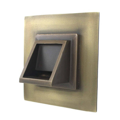 Short Square Scupper with Square Backplate Flow Troughs Channels
