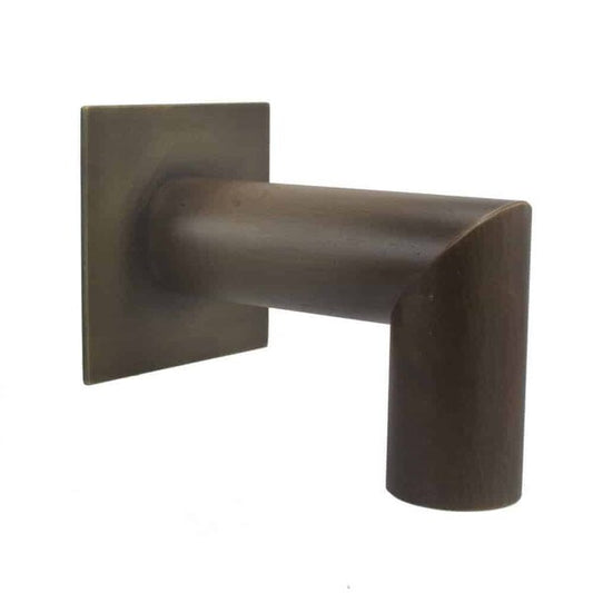 Deco 90 Degree Downspout w/ Square Backplate – 1.5″ Fountain Scuppers