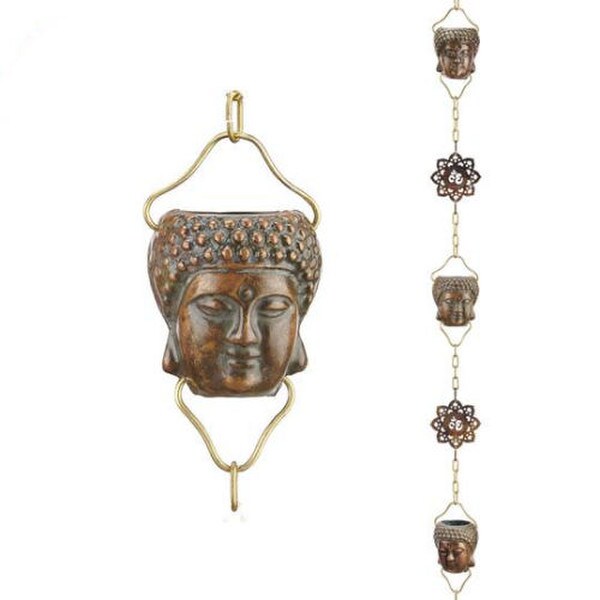 Buddha Rain Chain Copper Downspout Ohm ornaments Decorative Zen